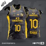 Camiseta Tropical Basquete 2026 Preta