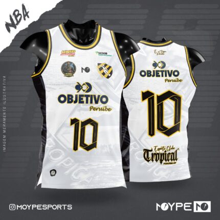 Camiseta Tropical Basquete 2026 Branca