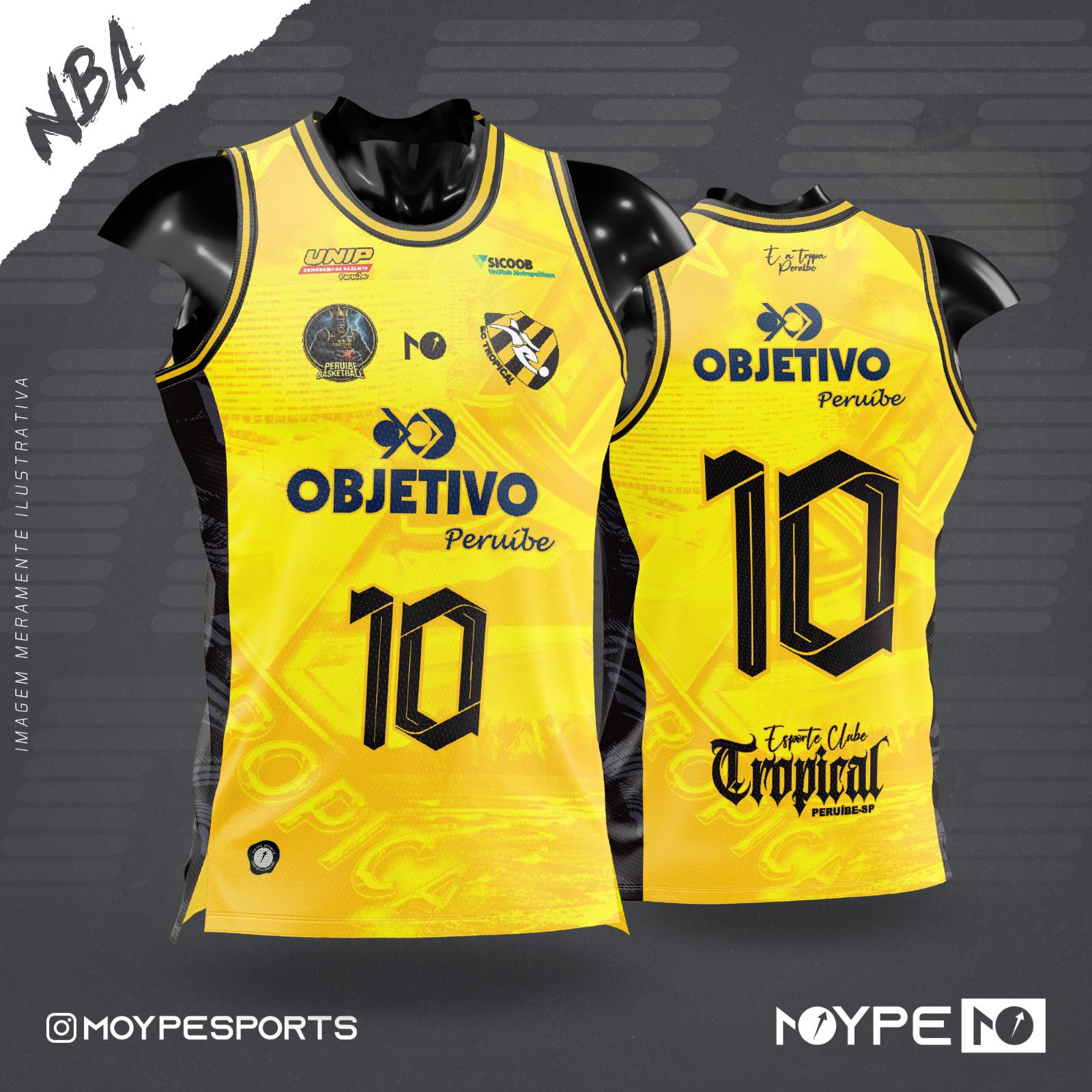 WhatsApp Image 2026-04-09 at 12.09.41 Camiseta Tropical Basquete 2026 Amarela - Imagem 1