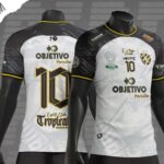 Camiseta Futebol Infantil Tropical Super Copa Pioneer 2026 Branca e Preta